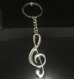1 Pieces Fashion Key Chain Ring Ring Her Silver Plaked Note Keychain per auto Metal Symbol Chains Friend Gift7952664