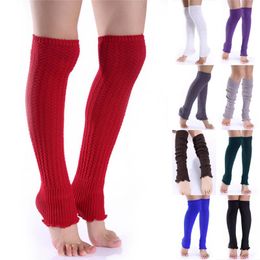 Women Socks & Hosiery 1pair Woman Men Long Stockings Flowers Knitting Step Foot Winter Warm Stocking Fashion