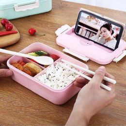 Dinnerware Sets Office Worker With Lunch Box Japanese-Style Portable Microwave Separated Insulation Heated Set Plastic BPA Free