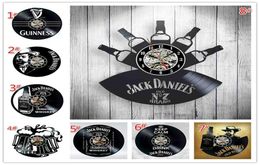 Home Living Whiskey Classic Wall Clock Fashion Decoration Art Clock Vinyl Record Wall Clocks Y2001091622111