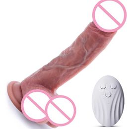 Beauty Items Thrusting 9 Modes Dildo Vibrator for Women Realistic Telescopic Lick Vibrating G Spot sexy Toys