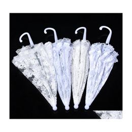 Umbrellas Lace Umbrella Stage Performance Embroidery Bridesmaid Bride P Ograph Prop Craft Wedding Party Decoration Drop Delivery Hom Dh3Yu