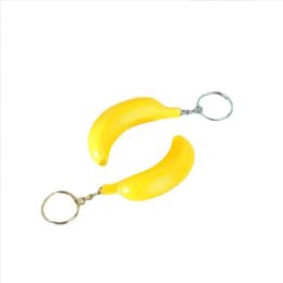 Mini Led light Flashlight Banana Key Rings Creation Safe Light Bag Phone Car Pendant Keychain Toys Gifts