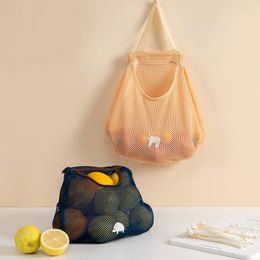 Storage Bags Kitchen Multifunctional Wall-mounted Fruit And Vegetable Bag Portable Hollow Mesh Breathable