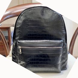 mens backpack Classic famous brand designer design urban black crocodile pattern leather womens backpack crossbody shoulder bag messenger bag Travelling bag