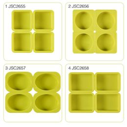 Silicone Soap Molds Rectangle Soap Molds for Homemade Craft Cake Chocolate Ice Cube Tray Green 122944