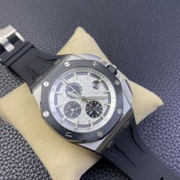 APF factory Men's watch timing movement of Cal.3126 44MM Ceramic bezel Sapphire crystal glass Rubber strap Super luminous waterproof 26400