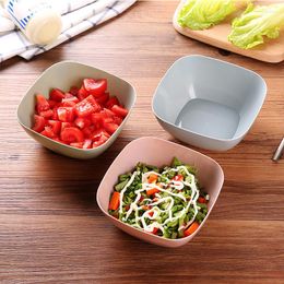 Bowls Household Plastic Square Fruit Salad Bowl Melon Seeds Small Candy And Dishes Plate Living Room Storage Tray