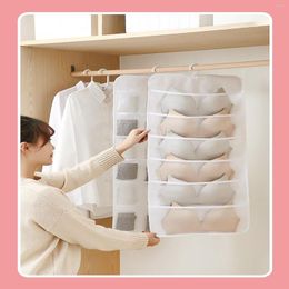 Storage Bags Closet Hanging Organiser With Mesh Pockets Rotating Metal Hanger Wall Shelf Wardrobe Space Saver Bag