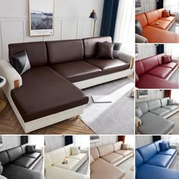 Chair Covers Waterproof PU Leather Sofa Cushion Cover Replacement For Seat Slipcover Oil-proof L-shape Corner Couch