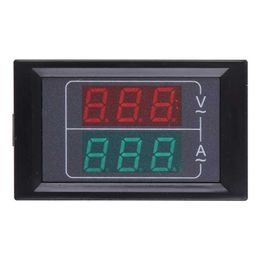 Digital Voltmeter Ammeter AC50-500Amp Voltage Current Volt Amp Metre Tester 3 Bits Dual LED Display Panel(Red-Green)
