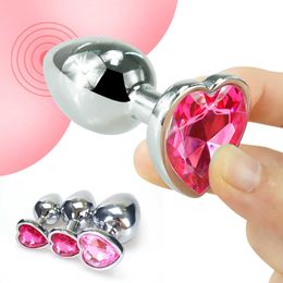Beauty Items 3Pcs/Set Stainless Steel Anal Plug sexy Toy Prostate Massager Anus Stimulation Crystal Butt for women dildosexy toy