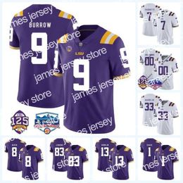 American College Football Wear college football 9 Joe Burrow LSU Tigers 125th Season 4 Nick Brossette 2 Justin Jefferson 7 Leonard Fournette 17 Racey Mcmath NCAA Coll