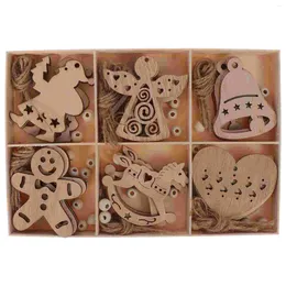 Christmas Decorations 1 Box Of DIY Graffiti Wood Chips Kids Hand-painted Craft Toys