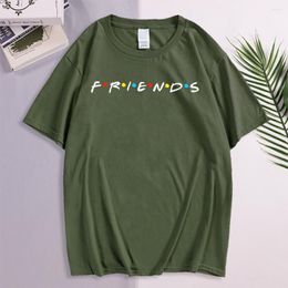 Men's T Shirts T-Shirts Creative Friends Letter Printed Tees Summer Oversized Loose Man Clothing Casual Male Slim T-Shirt Tops Tee