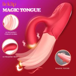 Sex toy vibrator Licklip Sucking Blowjob Tongue Licking Vibrator for Women Masturbation Clitoral Stimulation Toys Adults Female Massager