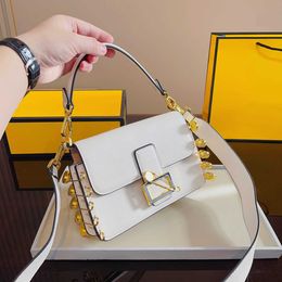 Designer Bags Pin Chain Design Small Square Bags Women Handbag Shoulder Leather Designer Crossbody Female Fashion Purses 220307/230109x