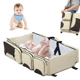 Duffel Bags Baby Kingdom.Mum's Travel Handbag Baby's Bed. Crib Pad Protection Cot Bumper Shoulders Bag-3