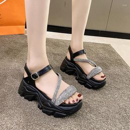 Sandals Summer Women Platform Fashion Buckle Design Increasing Thick Sole Casual Shoes Female