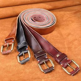 Belts 2023 Genuine Leather For Men High Quality Buckle Jeans Cowskin Casual Business Cowboy Waistband Male Fashion Designer