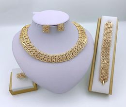 Серьги ожерелье мода Dubai Women Jewelry Big Cround Crystal Bracelet Sets 8905505