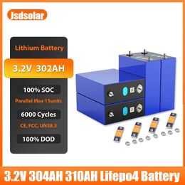 Jsdsolar LFP 3.2V 302Ah 320ah Lifepo4 Battery EVE Rechargeable Lithium Iron Cell for 12V 24V 48V EV Boat Golf Cart Solar System