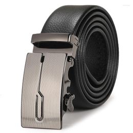 Belts Peikong Brand Fashion Automatic Buckle Black Genuine Leather Reversible Russian Belt Man High Quality For Men 3.5cm Width