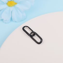 925 Sterling Silver ME Styling Black Double Link Charm Bead Only Fits European Pandora Me Type Jewelry Bracelets Necklaces