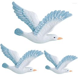 Decorative Figurines 3PCS Mediterranean Style Sea Birds Set Gulls Backdrop Home Decoration