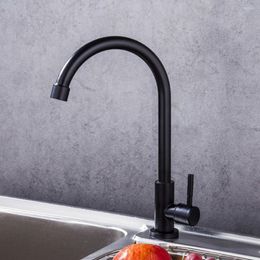 Kitchen Faucets 304 Stainless Steel Black Faucet Deck Mounted Mixer Tap 360 Degree Rotation Stream Sprayer Nozzle Sink Cold Taps