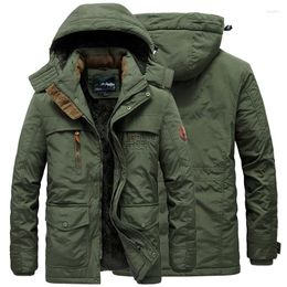 Men's Down Winter Parkas Jacket Men Fashion Hooded Fur Collar Windbreaker Coats Mid-long Coat Warm Parka Hombre Plus Size 6XL