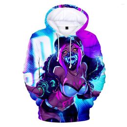 Men's Hoodies Kda The Baddest Est Anime Hoodie Sweatshirt Cool Fashion Streetwear Creative Print Men / Women 3D Casual Hooded Full