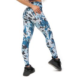 Yoga Outfits GYMQUASAR Second Skin Camouflage Women Pants Push Up Leggings Fitness Gym Sport Running High Waist Workout