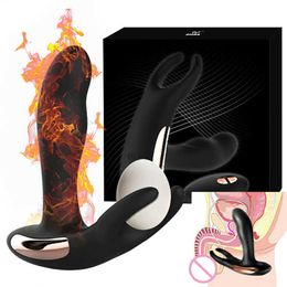 Beauty Items Wireless Remote Control Male Vibrating Prostate Massager Anal sexy Toy Heating And 7 Stimulation Patterns For Pleasure