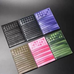 Designer men's and women's wallets fashion new products ultra-thin large capacity multi-slot leather woven sheep pickup cover