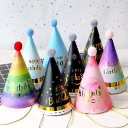 red series hat children birthday baby one-year-old adult party hairy ball Supply New