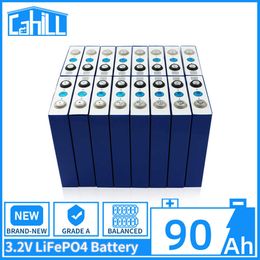 Lifepo4 Battery 3.2V 90Ah 1/4/8/16/32PCS DIY 12V 24V 48V Grade A Rechargeable Battery for RV Boat Solar Storage System Golf Cart