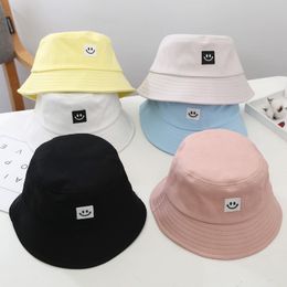 Wide Brim Hats Unisex Foldable Smile Bucket Hat Outdoor Sunscreen Cap Fisherman