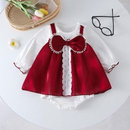 Girl Dresses Baby Romper Cover Buttock Comfortable Daily Wear Princess Style Dress Toddler Jumpsuit For Autumn
