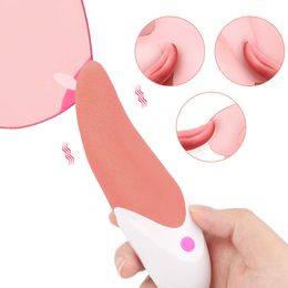 Vibratore giocattolo del sesso Realistico per le donne Masturbatore Figa Pompino Seno Leccata del clitoride Giocattoli in silicone Vibratore della lingua vaginale