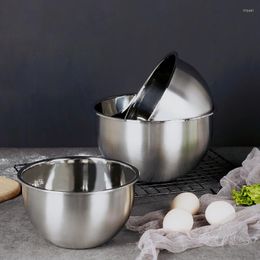 Bowls Stainless Steel Cooking Basin Non-slip Egg Beater Baking And Fruit Vegetable Storage Multi-purpose Salad Mixing Bowl