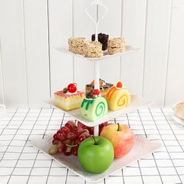 Dinnerware Sets Creative Stacked European Storage Tray Multi-Layer Plastic Dried Fruit Snack Platter Bowl Table Candy Rack Organizer