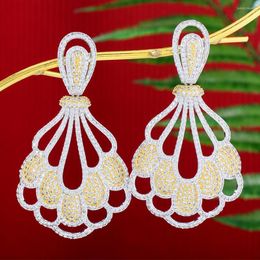 Dangle Earrings GODKI Trendy Bowknots Ear Candy Earring For Women 2023 Fashion Geometric Round ZIRCON Cross Jewellery