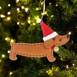 Christmas Decorations Adorable Dachshund Shape Hanging Decor Style Fine Texture Non Woven Fabric Widget For Home