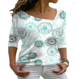 Gym Clothing Long Sleeve 3D Flower Print T Shirt Street Wear Tops 2023 Women Loose Casual Female Tee Plus Size