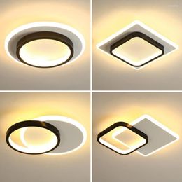 Ceiling Lights Modern LED Lamp Luster Black White Aisle Lamps For Living Room Hallway Balcony Lighting Fixture Decor