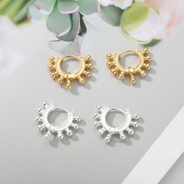 Hoop Earrings Fashion Geometric Twisted Round Vintage Punk Glossy Metal For Women 2023 Jewellery Gift
