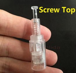 50pcs screw top derma pen needle cartridges 1 3 7 9 12 36 nano needle electric derma stamp dermapen replacement head derma tip2814546