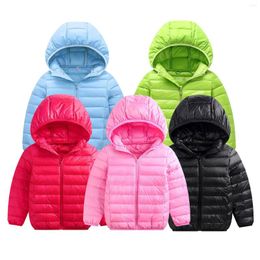 Jackets Girls Rain Jacket Kids Coat Winter Boys Hooded Soild Toddler Outwear Windproof Warm 12 Months Girl