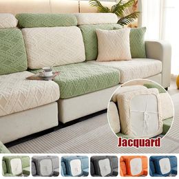 Chair Covers Cross Pattern Sofa Seat Cushion Cover Jacquard Corner L-shape Protector Slipcover Stretch Washable Removable